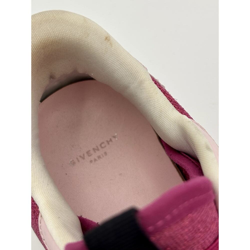 Authentic Givenchy Star Runner Sneakers Pink Raspberry Size 8.5 Leather Elastic - Picture 12 of 16
